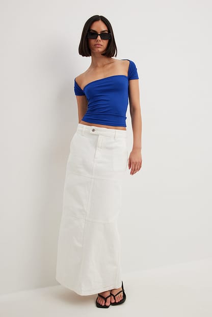 Blue Haut sans manches moulant