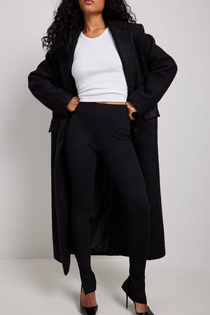 Black Pantalon fendu en jersey