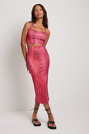 Pink Snake Jupe mi-longue
