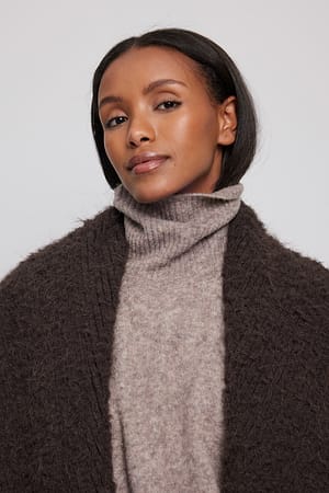 Brown Soft Wool Blend Bib