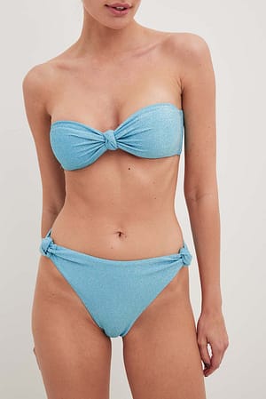 Aquarius Culotte de bikini étincelante avec nœud