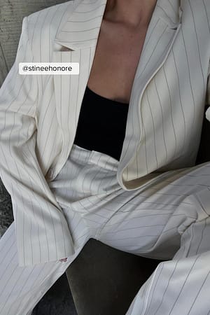White Stripe Blazer oversize à rayures
