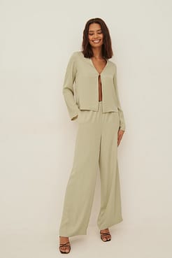 Wide Satin Trousers Outfit