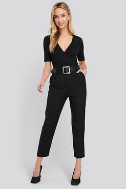 High Waist Straight Pants Outfit