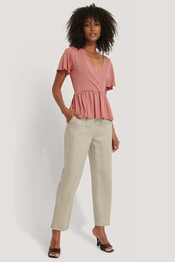 Overlap Flounce Top