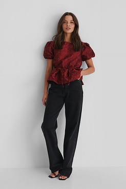 Structured Drawstring Top Outfit.