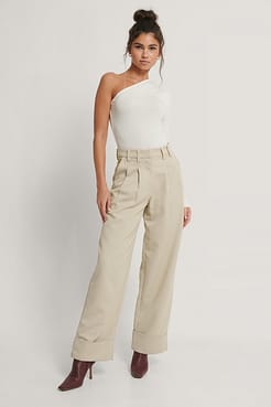 One Shoulder Draped Body Outfit.