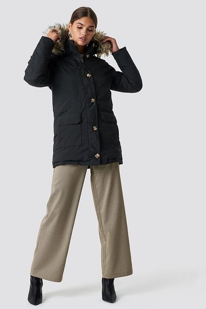 Check Straight Leg Suit Pants