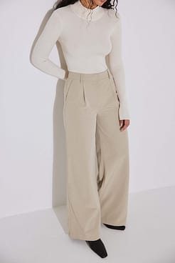 Wide Woven Trousers Outfit