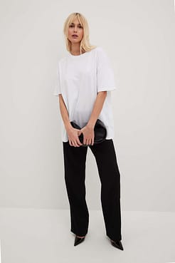 Round Neck Oversized Tee Outfit