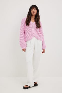 Chunky Knitted Cardigan Outfit