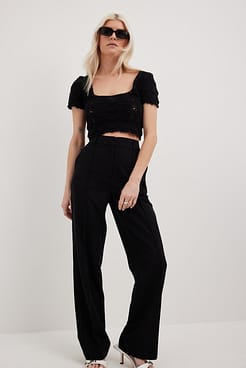 Offshoulder Crochet Knitted Top Outfit