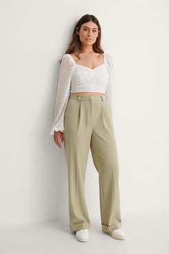 Structured Crop Blouse Outfit