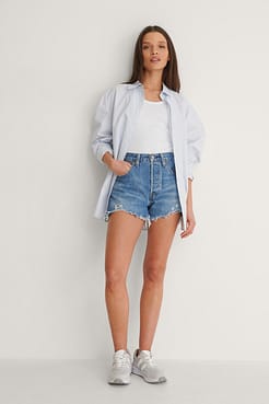 Levis 501 High Rise Shorts Outfit