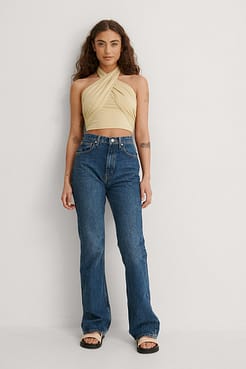 Crossover Halterneck Top Outfit