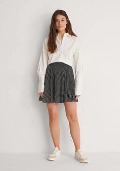 Recycled Chiffon Mini Skirt Outfit.