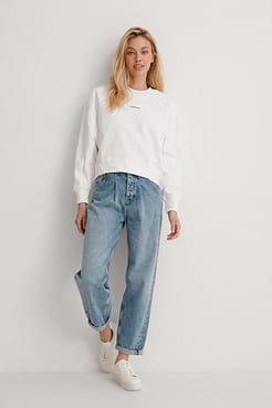 Micro Branding Sweatshirt Outfit.