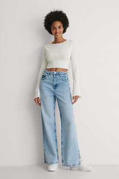 Babylock Detail Open Back Top Outfit.