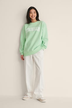 City Print Sweatshirt Outfit.