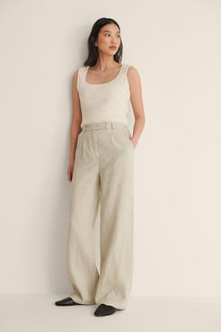 Cable Knitted Singlet Outfit.