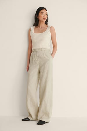 Cable Knitted Singlet Outfit.