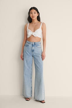 Tie Front Linen Top Outfit.