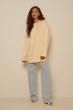 Oversized Side Slit T-Shirt Outfit.