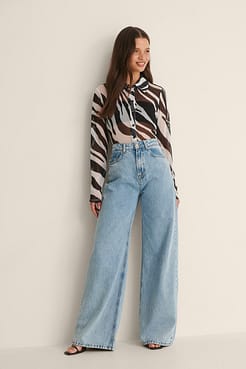 Loose Mesh Shirt Outfit