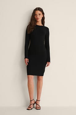 Rib Mini Dress Outfit.