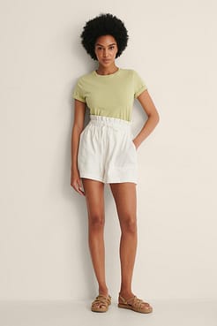 Round Neck Organic Cotton T-Shirt Outfit.