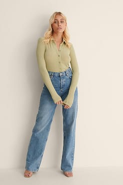 Collar Detail Top Outfit.