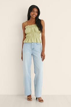 Tie Detail Organic Top Outfit