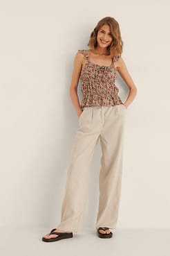 Shirred Top Outfit.