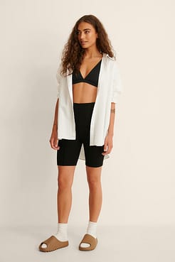 Front Seam Biker Shorts Outfit.