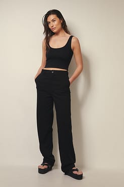 Long Leg Heavy Cotton Pants Outfit.