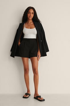 Thin Basic Strap Singlet Outfit