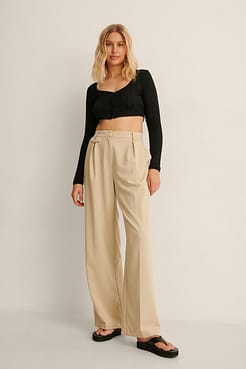 Structure Cropped Cardigan Outfit