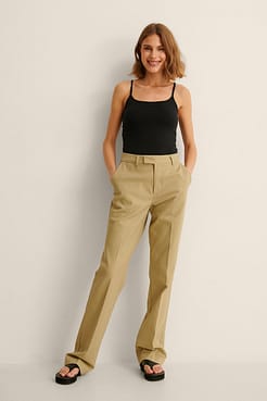 Thin Basic Strap Singlet Outfit