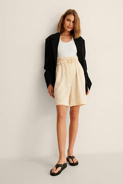 Lyocell Bermuda Shorts Outfit.