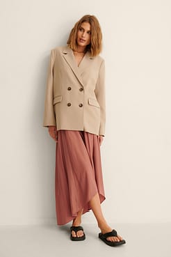 Recycled Asymmetric Flowy Skirt Outfit