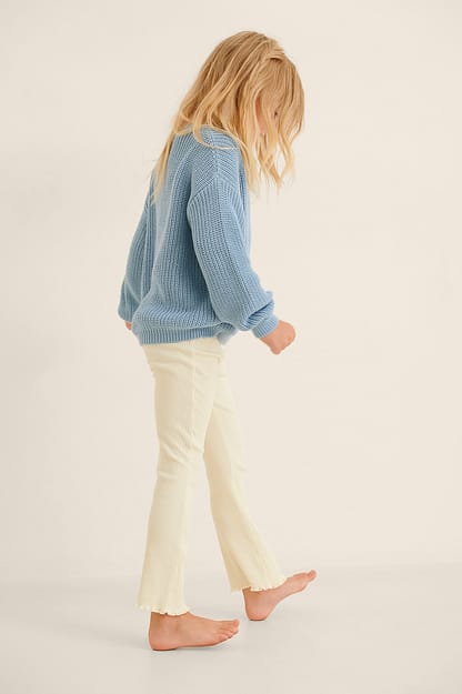 Dusty Pink Pantalon babylock bio côtelé