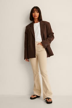 Bootcut High Waist Skinny Jeans Outfit.