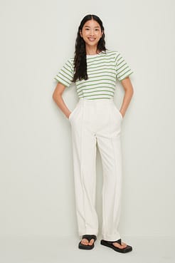 Organic Striped Boxy T-shirt Outfit