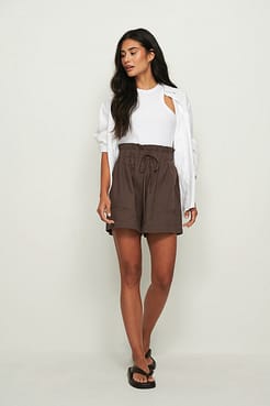 Tie Front Shorts Outfit
