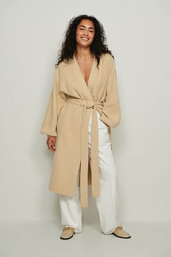 Heavy Knitted Long Cardigan Outfit
