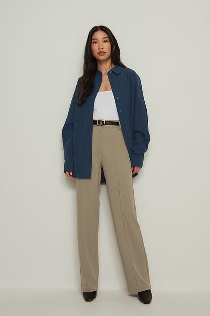 Sand Pantalon de costume ajusté en matière recyclée