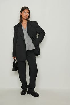Recycled Sharp Oversized Blazer Outfit