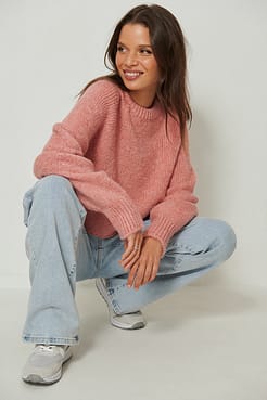 Crop Chunky Sweater Outfit