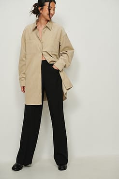 Corduroy Oversized Belted Dress Outfit