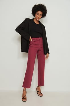 Colored Straight High Waist Jeans Outfit